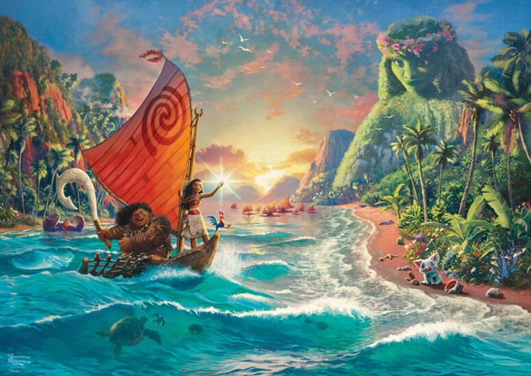 Disney Moana Vaiana palapeli 1000 palaa on Thomas Kinkade Studiosin kuvittama Disney-palapeli.