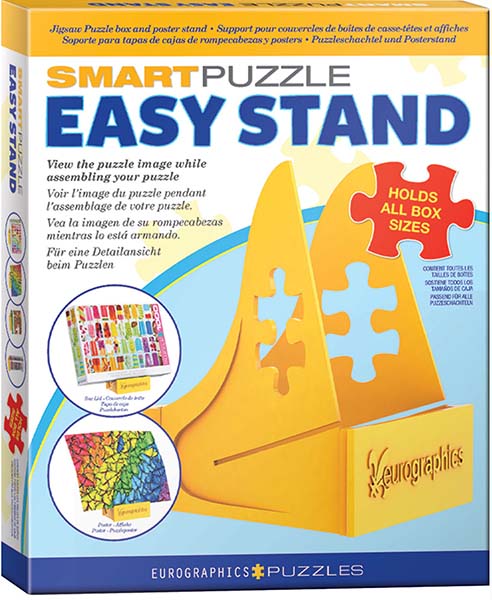 Smart Puzzle Easy Stand -palapelilaatikon kansituki pitää isommankin palapelilaatikon kannen pystyssä