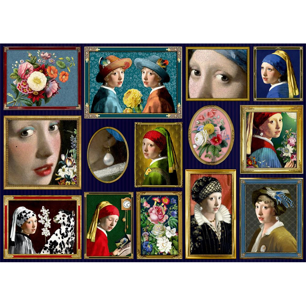 Tyttö ja helmikorvakoru -palapeli (Girl with the pearl earring) on Coppenrathin 1000 palan prime laadun taidepalapeli.