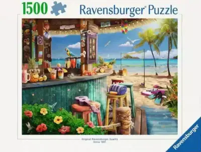 Beach Bar Breezes palapeli on Ravensburgerin 1500 palan rantabaari-aiheihe.  1500 palan kesäpalapeli