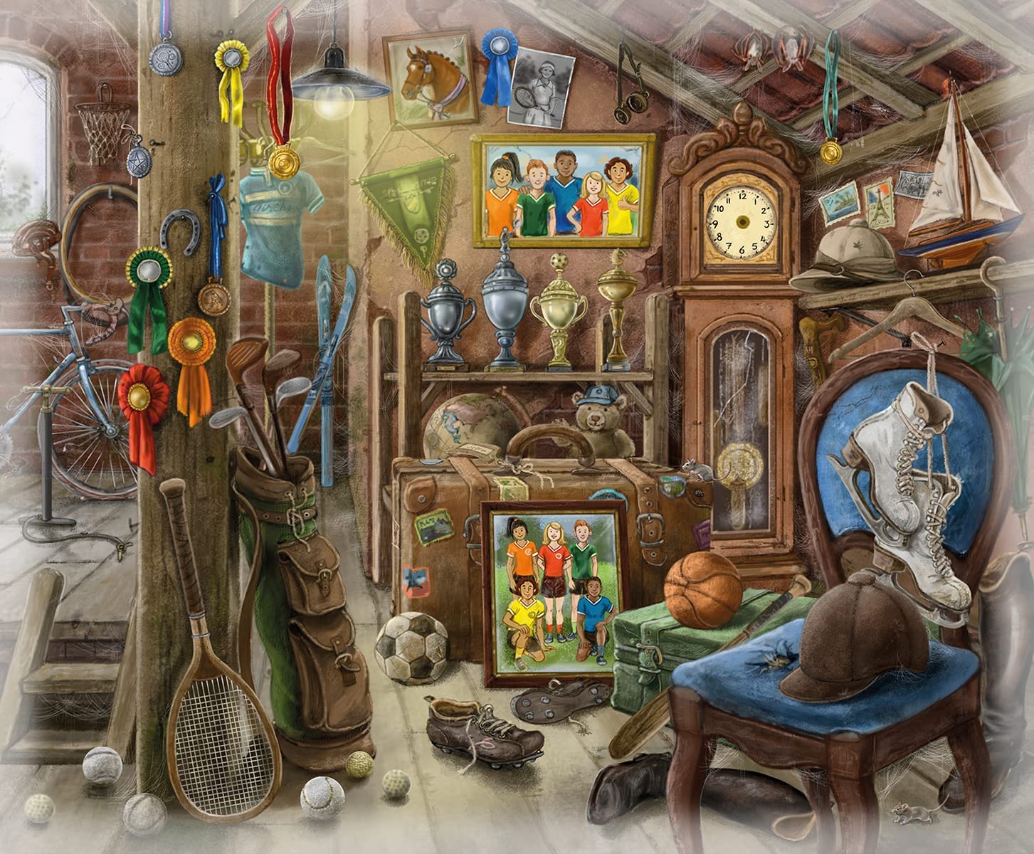 Escape puzzle The Attic 99 palaa on Ravensburgerin pakohuonepalapeli, jonka parissa pääset kokoilemaan Exit-palapeliä pienellä palamäärällä.