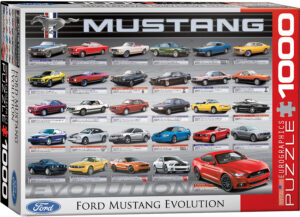 Ford Mustang palapeli 1000 palaa on kanadalaisen Eurographicsin valmistama. Eurographicsin palapelit on leikattu SmartCut-tekniikalla. Eli palat ovat monimuotoisia ja yksilöllisiä.