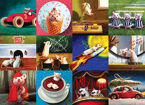 Funny Mice palapeli 1000 palaa on Eurographicsin Hauskat hiiret -palapeli.