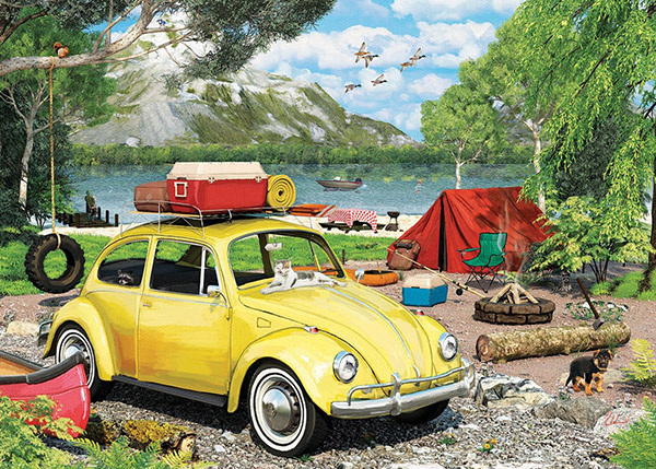 Eurographics 550p VW Beetle Camping Tin - Image 2