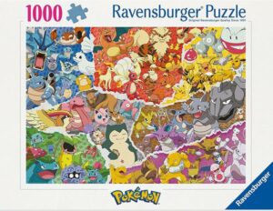Pokemon adventure palapeli 1000 palaa on värikäs ja paljon yksityiskohtia sisältävä kuva.