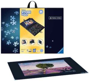 Palapelisalkku Ravensburger All-in-one eli Puzzle store palapelilaukku, jossa irrallinen palapelialusta.