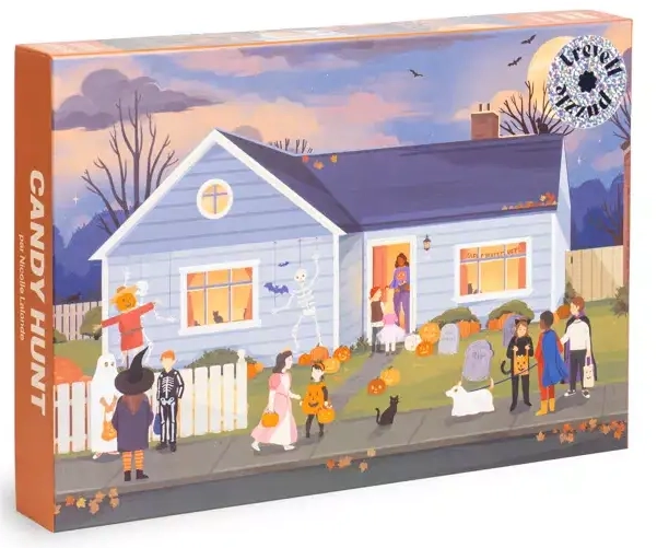 Candy Hunt palapeli on ranskalaisen Trevellen 1000 palan palapeli. Trevellin palat on mattapintaiset. Palapelin palat ovat pakattuna kangaspussiin. Mukana tulee kuvasta pieni juliste, josta voi kannen kuvaa katsoa helpommin.