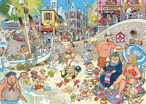 Wasgij Retro Destiny 8 High Season vie lomakauteen ja etelän uimarannoille.