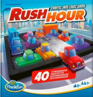 Rush Hour -lautapeli: pelissä testataan, pääsetkö ajamaan autosi ruuhkan läpi? Palkittu ThinkFun Rush Hour -ruuhkapeli on hauska lautapeli niin lapsille kuin aikuisille. Sopii yhdelle pelaajalle tai porukalla pelattavaksi.