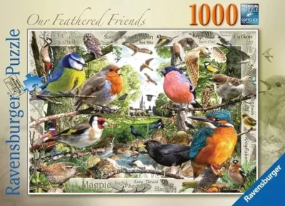 Siivekkäät ystävämme palapeli (Our feathered friends) on Ravensburgerin 1000-palainen lintupalapeli. Kuvassa Suomessa tuttuja lintulajeja kuten sinitiainen, tikli, kuningaskalastaja, punarinta, hippiäinen sekä monia haukkoja ja pöllöjä.