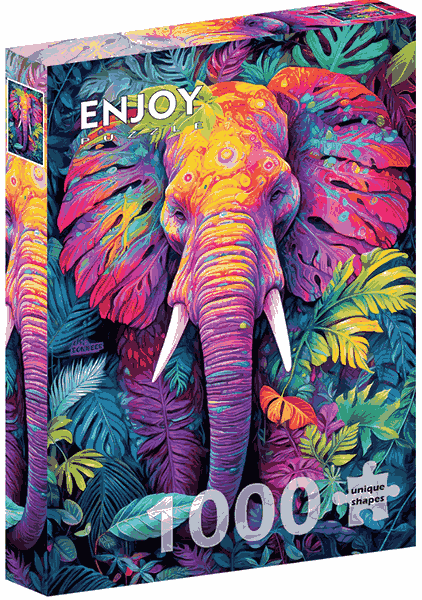 Disguised Elephant palapeli on Enjoyn 1000-palainen norsupalapeli. Enjoyn palat eivät kiillä, ja palat ovat yksilölliset ja menevät vain omille paikoilleen.