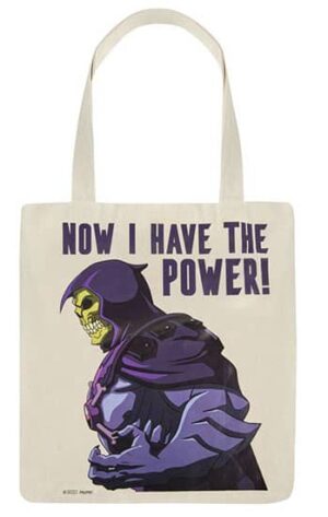 Skeletor kangaskassi, jonka teema on I have the Power. Kassi kuuluu Masters of the Universe -tuotesarjaan.  Materiaali puuvilla.