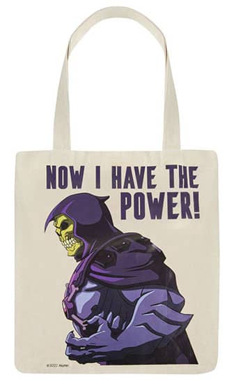 Skeletor kangaskassi, jonka teema on I have the Power. Kassi kuuluu Masters of the Universe -tuotesarjaan. Materiaali puuvilla.