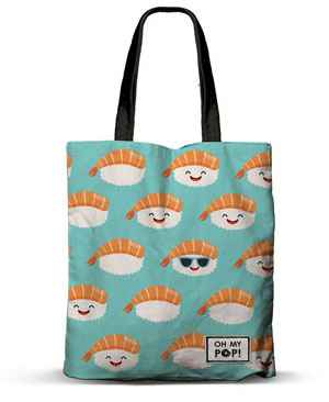 Oh My Pop! kangaskassi Nigiri on kätevä kassi ja siinä tavarat pysyy paremmin tallessa, koska kassissa on vetoketju.