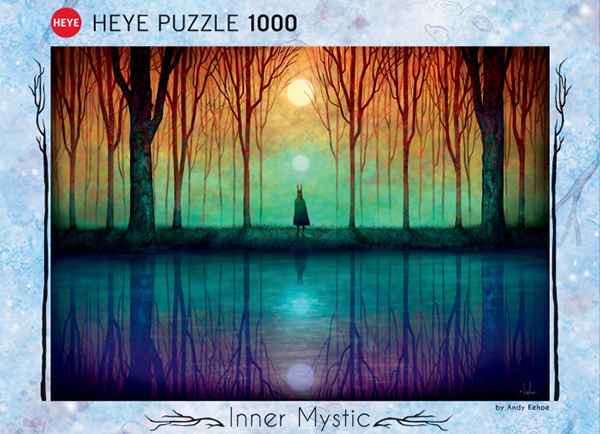 New Skies palapeli 1000 palaa on Heyen Inner Mystic -sarjaa. Taiteilija Andy Kehoe on luonut mystisen maiseman.