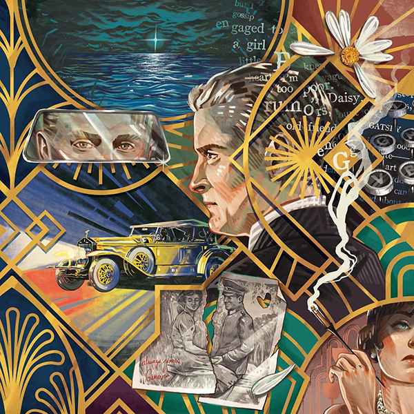 Great Gatsby palapeli on Ravensburgerin 750-palainen Art&Soul-sarjan -palapeli. Peli sopii 50 x 50 cm kokoiseen stardardiin kehykseen