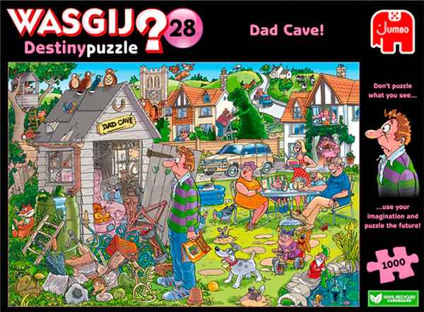 Wasgij Destiny 28 Dad Cave palapeli 1000 palaa on syksyn 2024 uutuus-Wasgij.