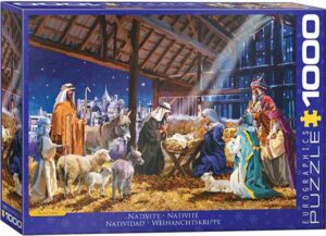Nativity palapeli 1000 palaa on Eurographicsin joulupalapeli. Kuvassa itämaan tietäjät ovat saapuneet seimen äärelle. Tallin eläimet seuraavat vieressä.