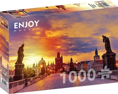 Charles bridge palapeli 1000 palaa on Enjoy maisemapalapeli, jossa kuvassa Kaarlensilta Prahassa Tsekeissä.
