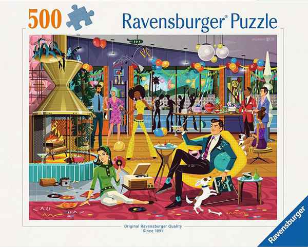 Jazzy palapeli 500 palaa on nostalginen kuva juhlista, jossa kuunnellaan musiikkia ja tanssitaan.