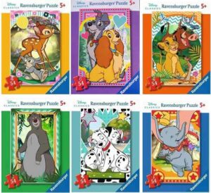 Ravensburger Disney Animals palapelit 54 palaa 6 erilaista