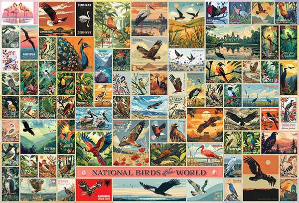 Cobble Hill National Birds of the World palapeli 2000 palaa on kanadalaisen Cobble Hillin valmistama lintu-aiheinen palapeli.