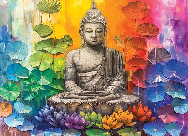 Colorful Buddha palapeli 1000 palaa on kanadalaisen Eurographicsin värikäs Buddha-palapeli.