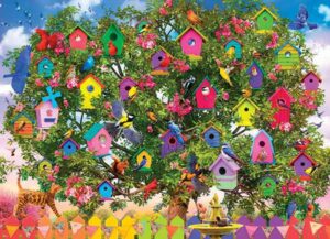 Bird House Hotel palapeli 1000 palaa on kanadalaisen Eurographicsin lintupalapeli. Värikkäät linnunpöntöt koristavat puuta ja eri lintulajit tutkivat pönttöjä.