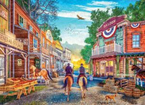 Wild West Country palapeli 1000 palaa on kanadalaisen Eurographicsin valmistama ja Dominic Davisonin kuvittama.