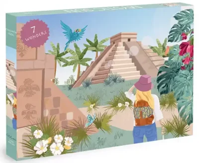 Chichen Itza Mystic sun -palapeli 1000 palaa on Mathilde Garcian kuvittama meksikolainen pyramidi -palapeli.