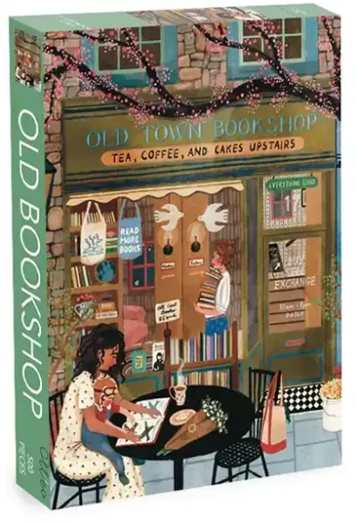 Olleo Old Bookshop -palapeli 500 palaa on Elisabeth Dorrian kuva vanhasta kirjakaupasta.