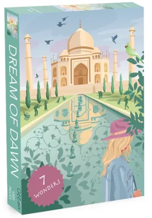 Taj Mahal Dream of Dawn -palapeli 1000 palaa on Mathilde Garcian kuvittama Taj Mahal -palapeli. Taj Mahal on maailman 7 ihmeestä.