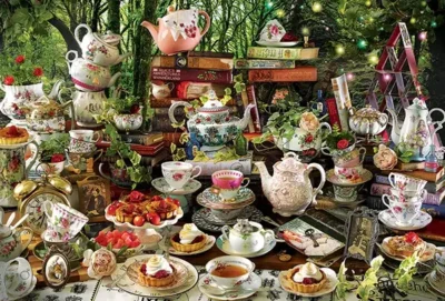 Mad Hatter's Tea Party palapeli 2000 palaa on kanadalaisen Cobble Hillin valmistama teekuppi-aiheinen palapeli. Isot palapelit
