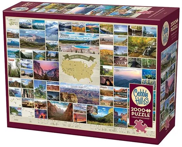 National Parks of the United States palapeli 2000 palaa on kanadalaisen Cobble Hillin kuvakollaasi yhdysvaltalaisista luonnonpuistoista.