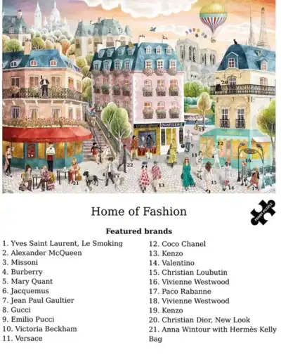 Penny Puzzle Home of Fashion palapeli 1000 palaa on tanskalaisen palapelimerkki Penny Puzzlen valmistama.