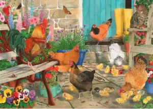 HOP Hen Pecked palapeli 1000 palaa on brittiläisen House of Puzzles (HOP) valmistama kanapalapeli.