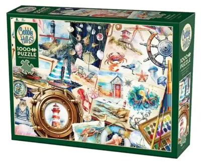 Seashore Sketchbook palapeli 1000 palaa on kanadalaisen Cobble Hillin valmistama meriaiheinen palapeli.