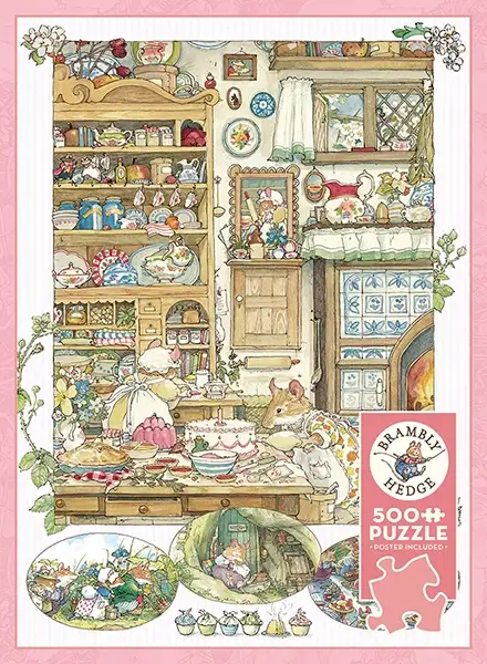 Brambly Hedge Picnic Preparations palapeli 500 palaa on kanadalaisen Cobble Hillin valmistama maalaishiiri-aiheinen palapeli.