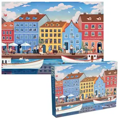 Penny Puzzle Nyhavn palapeli 1000 palaa on tanskalaisen palapelimerkki Penny Puzzlen valmistama. Nyhavn-palapelissä pääset matkalle Kööpenhaminaan. Ihanan palapelin on kuvittanut Nicolle Lalonde.