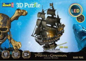 Pirates of the Caribbean: Dead Men Tell No Tales Black Pearl 3D-palapeli LED-valoilla.