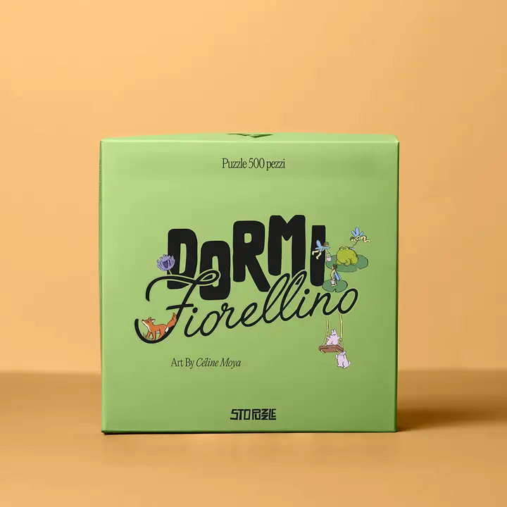 Sto Puzzle Sleep Little Flower palapeli 500 palaa luonnon ja eläinten ystäville. Kuvitus Celine Moya