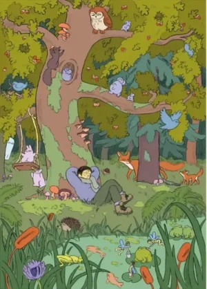 Sto Puzzle Sleep Little Flower palapeli 500 palaa luonnon ja eläinten ystäville. Kuvitus Celine Moya