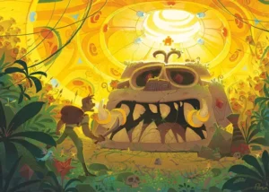 Sto Puzzle Golden Seal 1000 palan palapeli: Löydä piilotettu aarre "Kultainen sinetti", jonka on kuvittanut taiteilija Palmen.