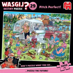 Wasgij Destiny 29 Pitch Perfect! on palapelielämys, joka vie sinut nostalgiselle aikamatkalle. Wasgij on myös mysteeripeli.