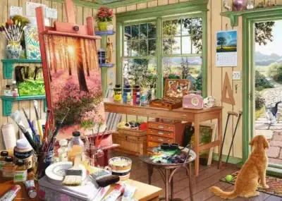 My Haven No.11 The Artist's Shed 1000 palan palapeli Ravensburgerilta. 