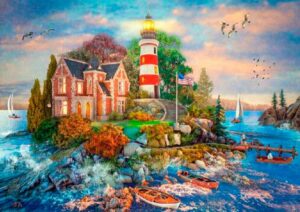 Schmidt Lighthouse on the rock palapeli 500 palaa on saksalaisen Schmidtin valmistama majakkapalapeli.