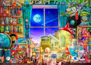 Schmidt Up to the Moon palapeli 1000 palaa on Aimee Stewartin kuvittama huonepalapeli. Schmidt palapelit