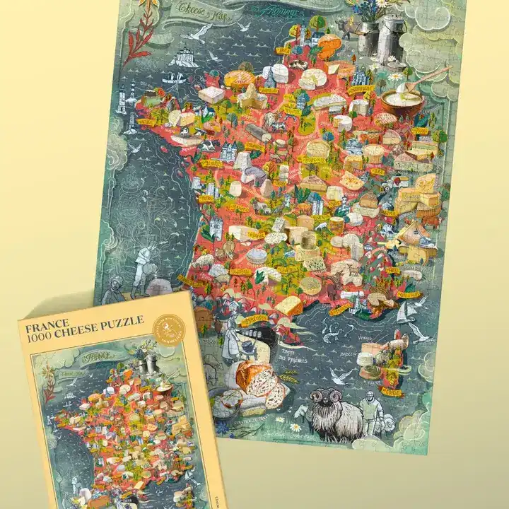 Water & Wines French Cheese palapeli 1000 palaa juustopalapeli