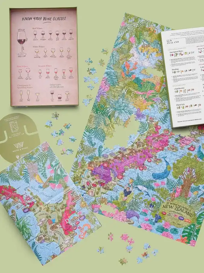 Water & Wines -palapelit. Viinien, viskien, kahvin ja juustojen maailmaan palapelin kautta