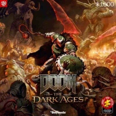 Doom The Dark Ages -palapeli 1000 palaa on Good Lootin Slayer's Rag -peliaiheinen palapeli.